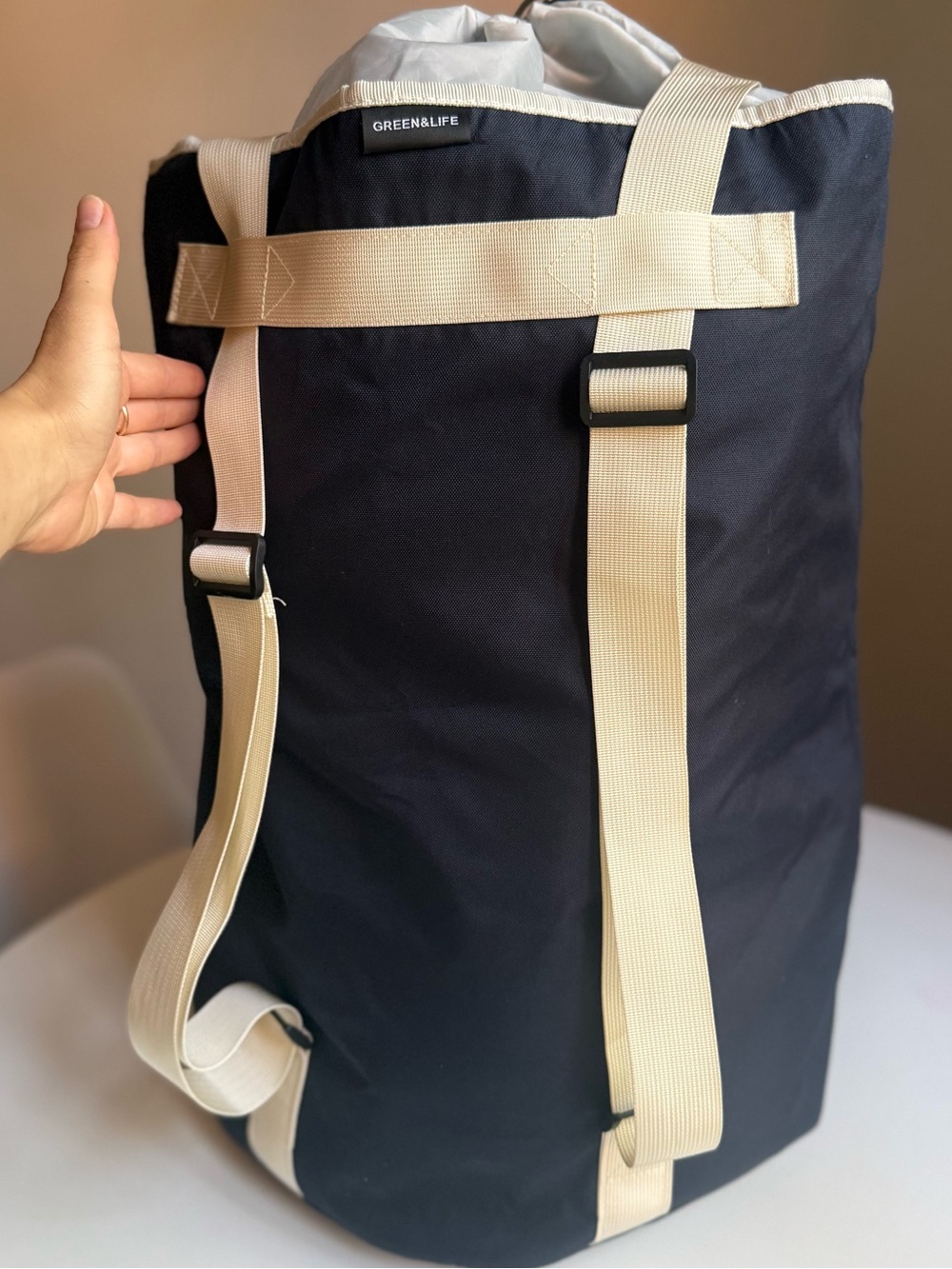 Green&Life Foldable Travel Backpack Dark Navy Hiking Camping Daypack Size11”x24”